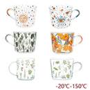 Axya Glass Scale Handgrip Mug Set - 500ml Breakfast Milk Coffee Tumbler