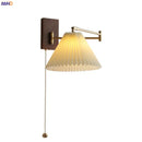 Axyaa Modern LED Wall Lamp with Pull Chain Switch for Bedroom Living Room