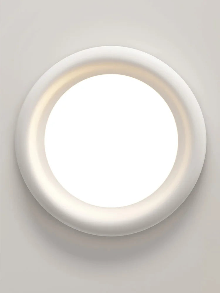 Axyaa Cream LED Ceiling Lamp - Modern Minimalist Girl's Room Lighting