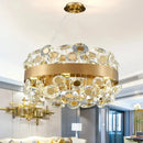 Axyaa Crystal Chandelier: Luxury Stainless Steel Pendant Lamp for Home, Restaurant, Hotel