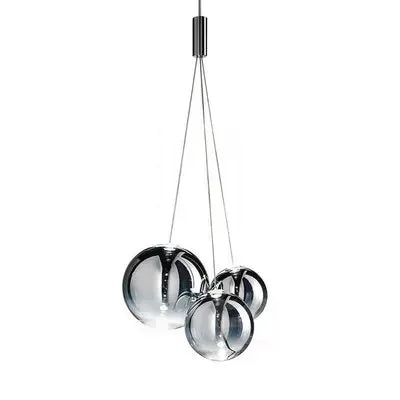 Axyaa Nordic LED Glass Chandelier for Living Dining Room, Restaurant - Pendant Lamp