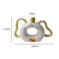 Axyaa Abstract Handle Ceramic Vase for Home Decoration and Floral Arrangement