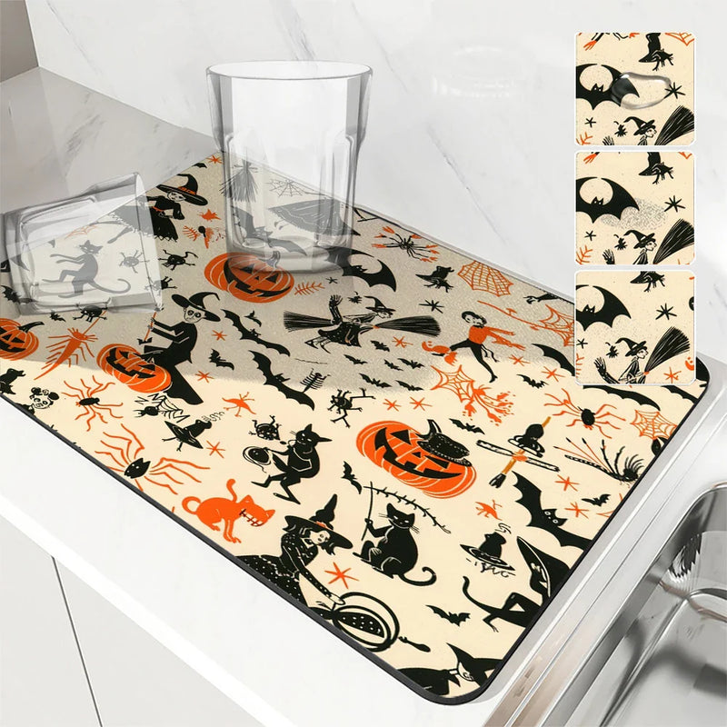 Axyaa Halloween Absorbent Drain Mat