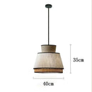 Axyaa Minimalist Cloth Rattan Pendant Lights for Living Room, Dining Room, Kitchen