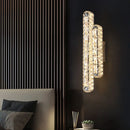 Axyaa Oval Crystal Wall Lamp: Modern Minimalist Light Luxury Indoor LED Lighting