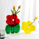 Axyaa Geometric Multicolor Acrylic Flower Vase Modern Wedding Decor