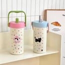 Axyaa Cat Thermos Mug 600ml Stainless Steel Tumbler with Handle