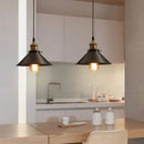 Axyaa Black Iron Small Umbrella Chandelier Set for Modern Industrial Retro Style