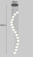 Axyaa Nordic Cream Pebble Chandelier for Dining Room, Staircase & Indoor Lighting