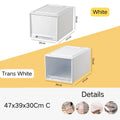 Axyaa Wardrobe Drawer Organizer Clear Plastic Stackable Storage Box