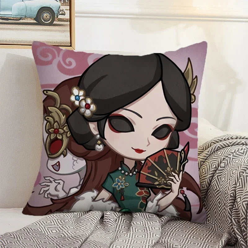 Axyaa Anime Bed Pillow Case 45x45 Decorative Cushion Cover Home Sofa Decor
