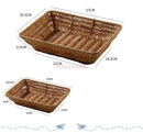 Axyaa Woven Tray Bread Dim Sum Dried Fruit Candy Snack Storage Basket