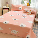 Axyaa Cotton Coarse Cloth Bed Sheet Set, Soft Mat & Quilt - Single/Double, Print, Washable