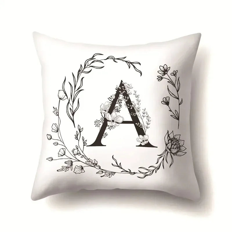 Nordic Style Letter Wreath Pillow Cover by Axyaa - Home Decor Essential