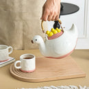 Axyaa Ceramic Duck Water Kettle - Charming Tea Set for Afternoon Tea