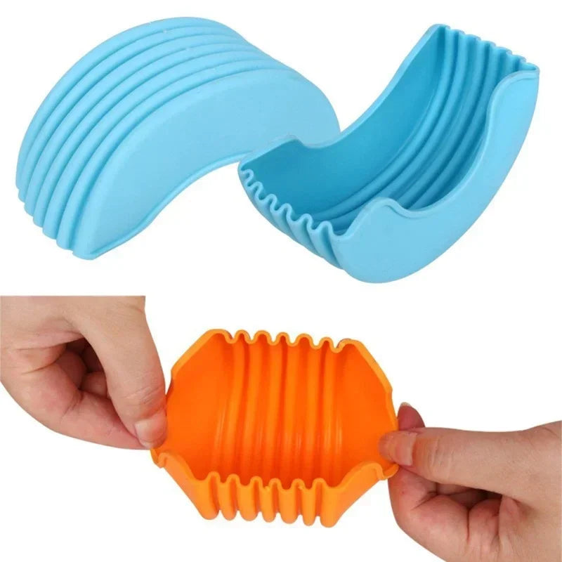 Silicone Burger Tray: Reusable Sandwich Holder by Axyaa for Kitchen Storage