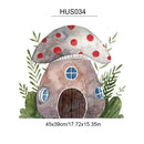 Axyaa Boho Mushroom Fabric House Wall Decals for Kids Room and Nursery