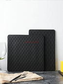 Axyaa Matte Geometric Diamond Square Bread Plate - Ideal for Dim Sum and Breakfast