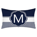 Axyaa Blue Stripe Pillowcase 30X50 for Sofa Chair Decor