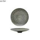Axyaa High Foot Ceramic Plate for Restaurant Steak Sushi Molecular Cuisine Tableware