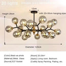 Axyaa Glass Magic Bean Chandelier with Bright LED Light