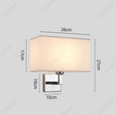 Axyaa LED Fabric Lampshade Wall Lamp Adjustable Spotlight for Bedroom Living Room