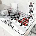 Axyaa Christmas Tree Fir Absorbent Draining Mat for Quick Drying in Kitchen and Bathroom