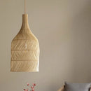 Axyaa Wabi Sabi Rattan Chandelier: Japanese Style Hanging Light for Home Decor