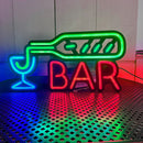 Axyaa Neon Beer Bar Sign for Man Cave Decor - Ultra Brightness Club Light