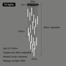 Axyaa Modern Luxury Stair LED Chandelier Pendant Light Minimalism Acrylic Droplight