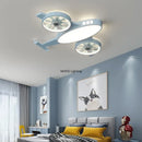 Axyaa Nordic Airplane Fan Light for Kids Room, Modern Ceiling Fixture