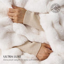 Axyaa Ultra Soft Flaux Rabbit Fur Luxury Throw Blanket, Cozy Plush Reversible Bed Bubble Blanket