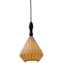 Axyaa Nordic LED Pendant Lights Ceramic Wood Hanging Lamp for Home Decor