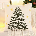 Axyaa Christmas Velvet Embroidered Tree Throw Cushion Cover Cojines
