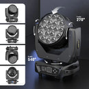 Axyaa 19x15W LED Moving Head RGBW Beam Stage Lights for Disco Party