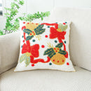 Axyaa Christmas Holiday Decor Embroidery Pillowcase - Festive Living Room Sofa Cushion Cover