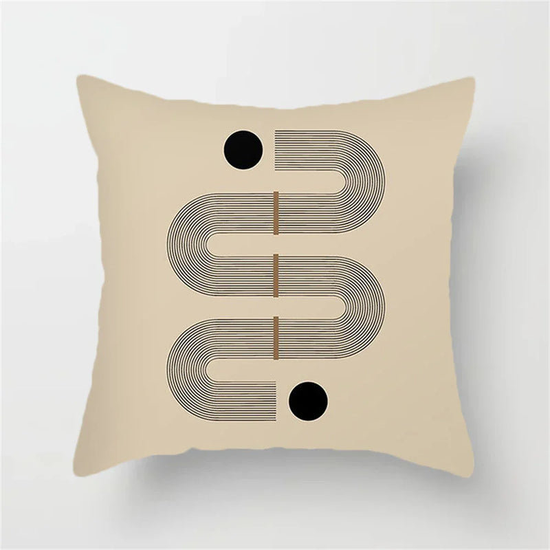 Axyaa Geometric Pattern Blue & White Cushion Cover for Home, Car, Sofa & Living Room