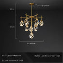 Axyaa Crystal Chandelier Pendant Lamp for Living Room Dining