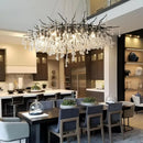 Axyaa Gold Crystal Ceiling Chandelier for Living Room Bedroom Elegant Tree Branch Pendant Light