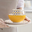 Axyaa Tulip Porcelain Dinnerware Set - 4 Colors, 4 Designs, 16/32/48 Pieces