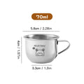 Axyaa Stainless Steel Capybara Mini Mug with Handle - Durable & Cute Drinking Cup