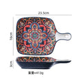 Axyaa Ceramic Vintage Hand-painted Plate Set
