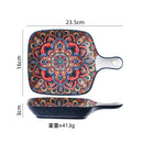 Axyaa Ceramic Vintage Hand-painted Plate Set