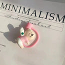 Bear Silicone Straw Cover Tops for 7-8mm Straws by Axyaa - Pink Cute Drinking Decor