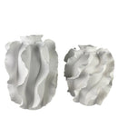 Axyaa Wavy Grain Ceramic Vase - Home Decor Floral Arrangement Accessories
