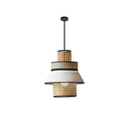 Axyaa Minimalist Cloth Rattan Pendant Lights for Living Room, Dining Room, Kitchen