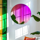 Axyaa Rainbow Iridescent Accent Mirror for Living Room and Bedroom
