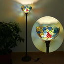 Axyaa Stained Glass Tiffany Floor Lamp - Vintage American Retro Style