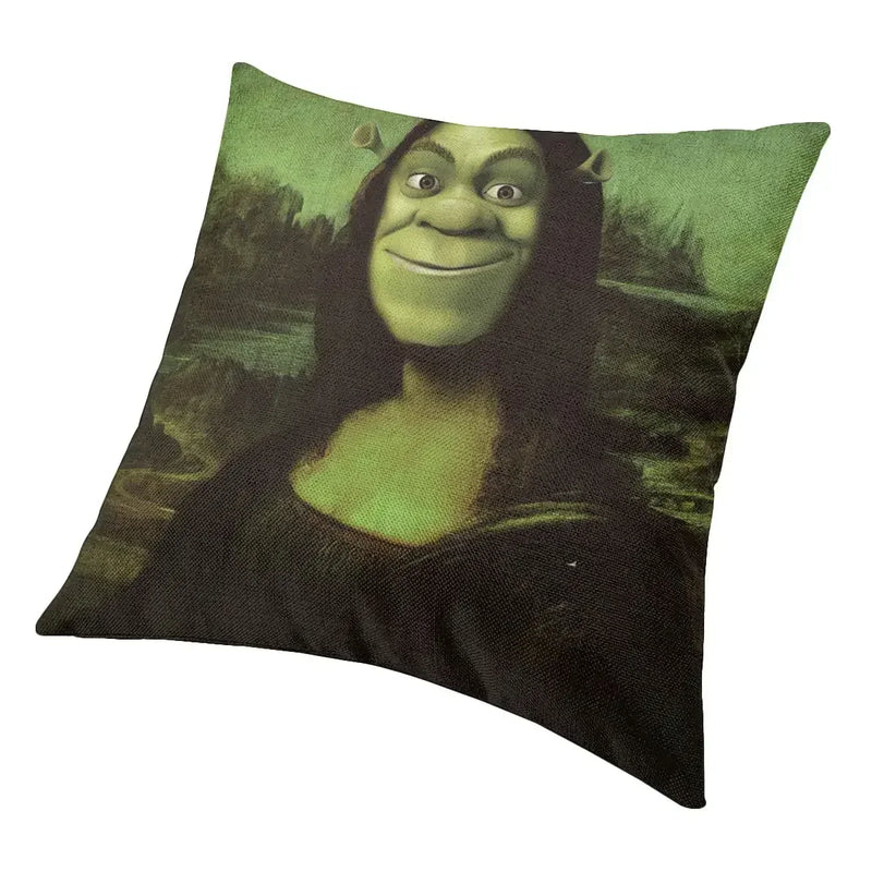 Axyaa Soft Polyester Mona Lisa Pillowcase: Decorative Sofa Cushion Cover
