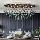 Axyaa Crystal Pendant Chandelier for Elegant Living Room Lighting